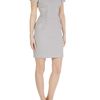 Matthew Williamson Wool Crepe Tailoring Keyhole Shift Dress in Gray (dove grey) - Lyst
