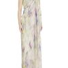 Matthew Williamson Fractured Swirl Chiffon Draped Column in Purple (mauve) - Lyst