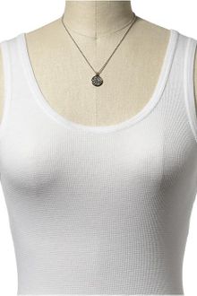 Michael Kors Pavé Disc Necklace - Lyst