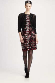 Oscar de la Renta Embroidered Cardigan - Lyst