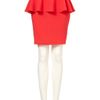 Topshop Red Textured Peplum Skirt in Red - Lyst