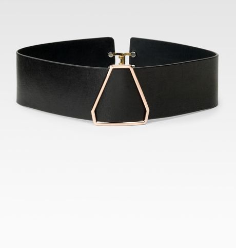 Yves Saint Laurent Leather Belt in Black - Lyst