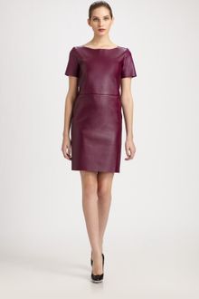 Yves Saint Laurent Leather Dress - Lyst