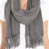 Acne Canada Fringed Wool Scarf in Gray - Lyst
