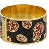Alexander Mcqueen Black Skull Printed Bracelet in Black (b) - Lyst