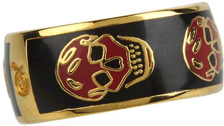 Alexander Mcqueen Black Bracelet Skull Printed in Black (b) - Lyst