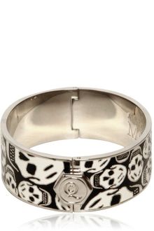 Alexander McQueen Skulls All Around Brass Bracelet - Lyst