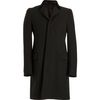 Alexander Mcqueen Contrast Collar Overcoat in Black for Men (charcoal) - Lyst