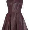 Alexander Mcqueen Pleated Leather Dress in Purple (plum) - Lyst