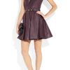 Alexander Mcqueen Pleated Leather Dress in Purple (plum) - Lyst