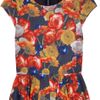 Alice + Olivia Floralprint Stretchjersey Peplum Top in Multicolor (multicolored) - Lyst