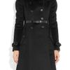Burberry Prorsum Belted Wool and Cashmereblend Coat in Black - Lyst