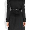 Burberry Prorsum Belted Wool and Cashmereblend Coat in Black - Lyst