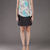 Carven Fur Print Top in Gray (grey) - Lyst