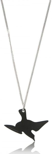 Dior Homme Long Metal Lacquer Bird Pendant Necklace - Lyst