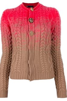 DSquared2 Cable Knit Cardigan - Lyst