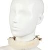 Giuseppe Zanotti Studded Fur Collar in White (ivory) - Lyst