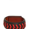 Givenchy Braided Leather Shark Lock Bracelet in Red - Lyst