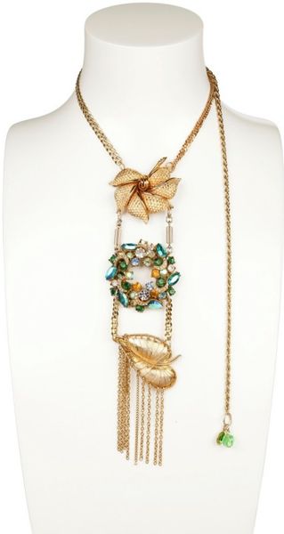 Maria Zureta Vintage Mixed Brooches Necklace - Lyst