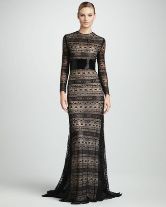 Naeem Khan Geometricprint Gown - Lyst