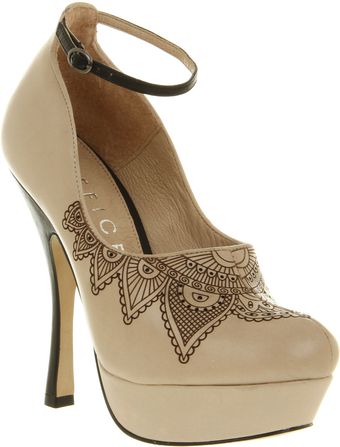 Office Shrine Platform Off White Leather - Lyst