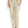 Stella Mccartney Christine Silk Blend Lamé Tapered Pants in Gold - Lyst