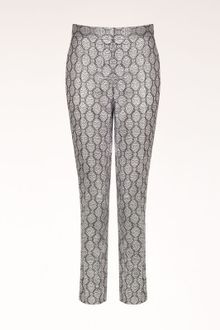 Stella McCartney Silver Silk Lurex Alfred Trousers - Lyst