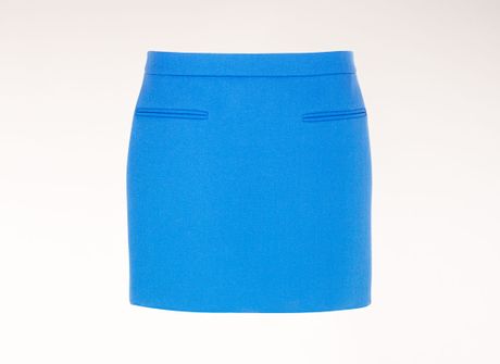 Stella Mccartney Dense Wool Tive Skirt in Blue (ultra blue) - Lyst