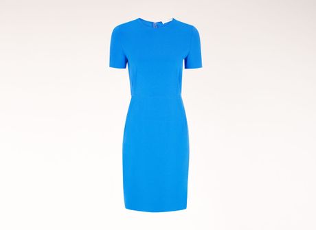 Stella Mccartney Ridley Stretch Cady Dress in Blue (ultra blue) - Lyst