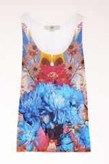 Stella McCartney Organic Cotton Flower Collage Tank Top