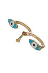 Topshop Eye Nose Two Finger Ring