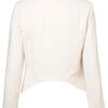Topshop Crop Back Collarless Blazer in White (ivory) - Lyst