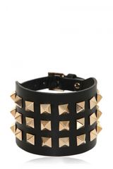 Valentino Big Rockstud Leather Bracelet