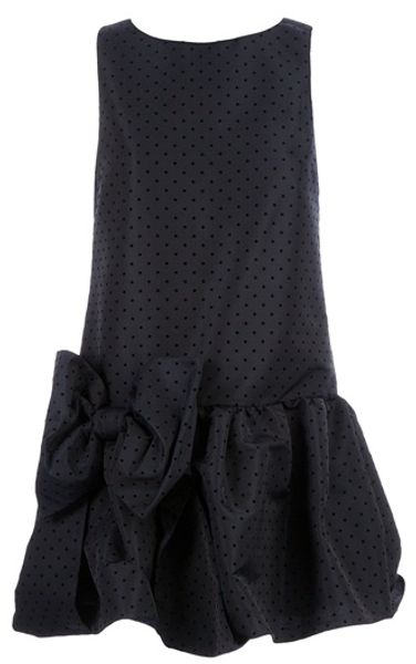 Valentino Polkadot Dress in Black - Lyst
