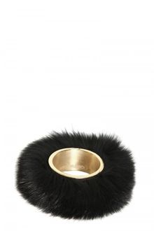 Viktor & Rolf Fox Fur Brass Metal Cuff - Lyst