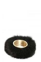 Viktor & Rolf Fox Fur Brass Metal Cuff