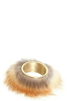 Viktor & Rolf Red Fox Fur Brass Metal Cuff - Lyst