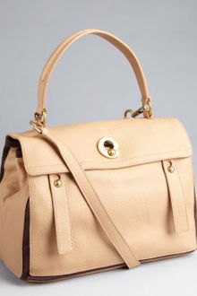 Yves Saint Laurent  Colorblock Calfskin Muse Two Satchel - Lyst