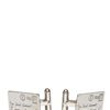 Yves Saint Laurent Stamp Embossed Metal Cufflinks in Silver for Men - Lyst