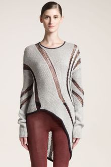 Helmut Lang Textured Intarisa Sweater - Lyst