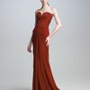 J. Mendel Silk Mousseline Strapless Gown in Brown - Lyst