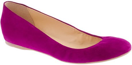 J.crew Cece Suede Ballet Flats in Purple (jazzy purple) - Lyst