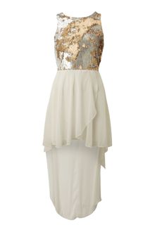 John Zack Multi Glitter High Low Hem Dress - Lyst
