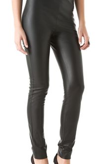 M Missoni Solid Faux Leather Leggings - Lyst