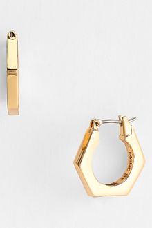 Marc By Marc Jacobs Bolts Slice Small Geometric Hoop Earrings - Lyst