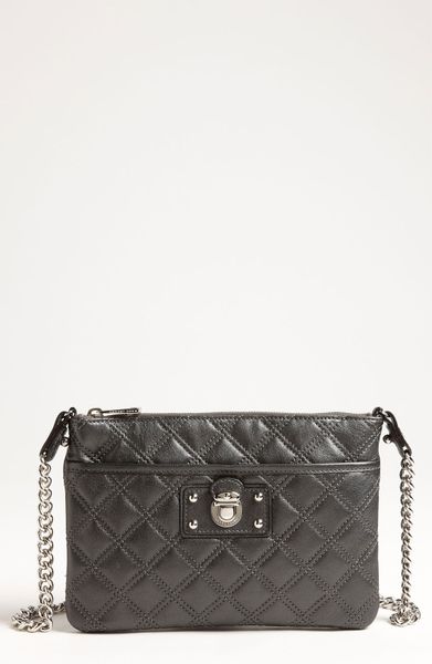Marc Jacobs Murray Leather Crossbody Bag in Gray (pearl anthracite/ nickel) - Lyst