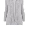 Oasis Casual Sparkle Cable Cardi in Gray (light grey) - Lyst