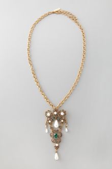 Oscar de la Renta Baroque Brooch Pendant Necklace - Lyst