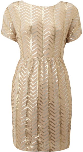 Tfnc All Over Sequin Dress with Elastic Ruched Waist - Lyst