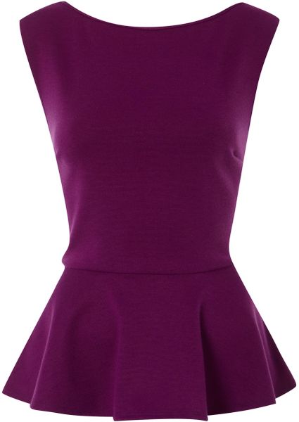 Therapy Peplum Top in Purple - Lyst
